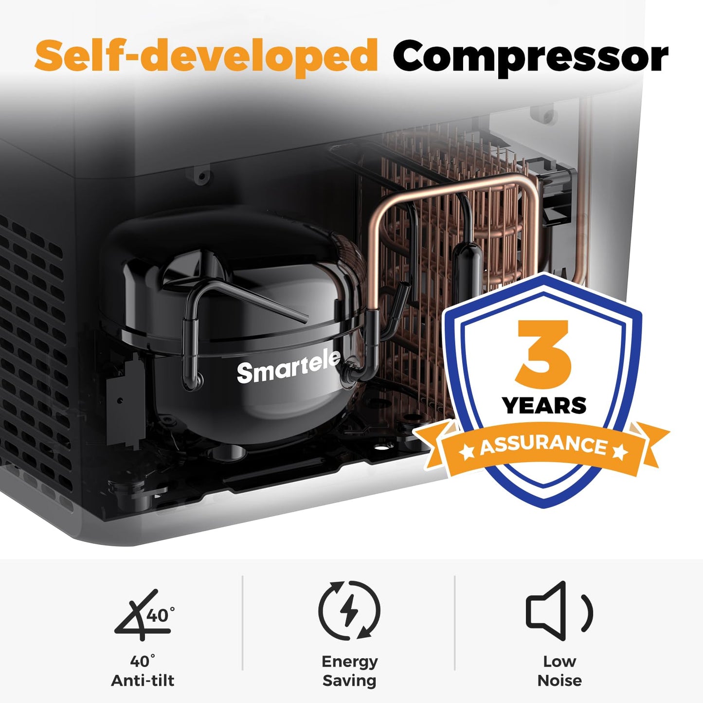Setpower RF25 12V Refrigerator 27 Quart Portable Electric Cooler for Vehicles Car Freezer With 12/24V DC Car Refrigerator 12V Portable Fridge for Car Camping Truck Van RV SUV Road Trip Travel