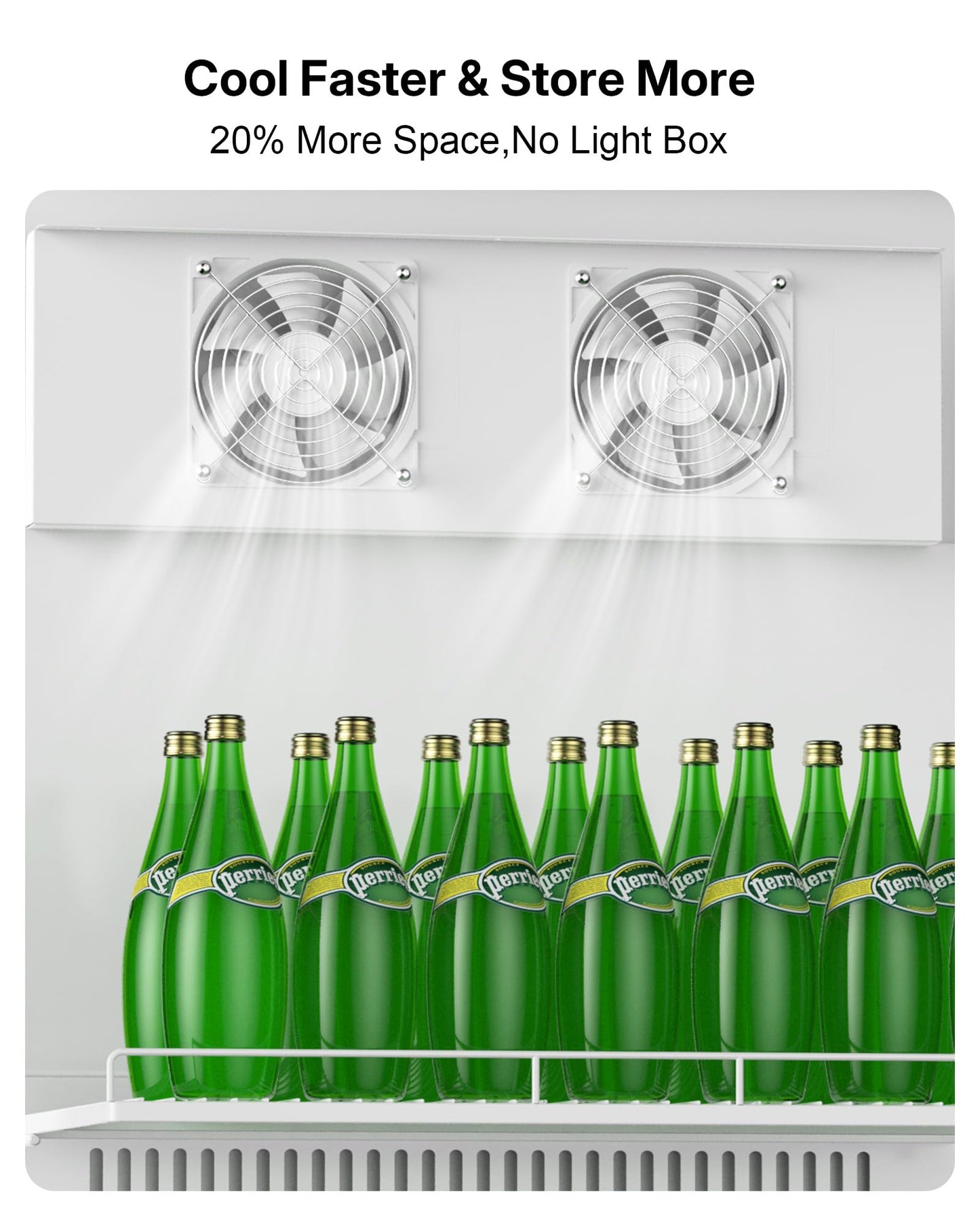 Upstreman Commercial Beverage Refrigerator, 12.1 Cu.Ft Glass Door Display Refrigerator with Soft LED Light and Adjustable Shelves, Merchandiser Cooler for Restaurant, Cafe, Bar, Office