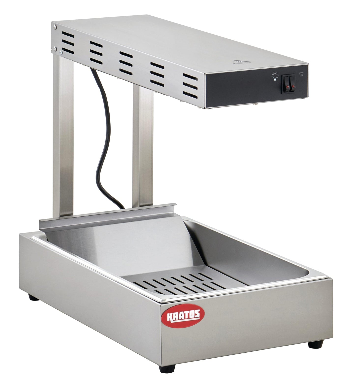 Kratos Commercial French Fry Warmer/Dump Station, Stainless Steel Electric Freestanding Countertop Food Warmer 120V, 1000W (31M-011)