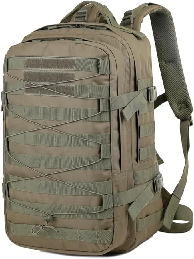 ORILOOSEN 35L tactical assault backpack, military backpacks,heavy duty zipper，outdoor canvas Knapsack,climbing/camping/hik...