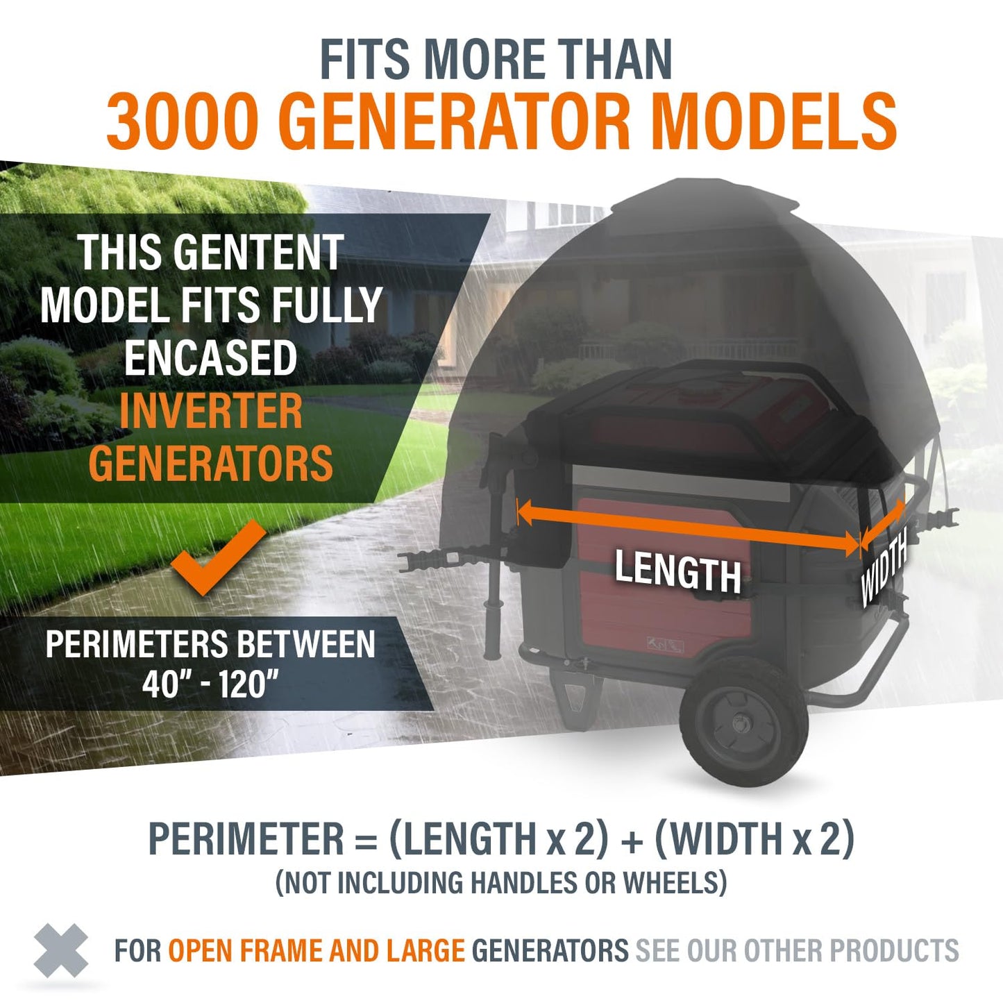 GenTent Inverter Running Cover – Generator Tent for Fully Encased Inverters (Tan, Original - Standard)