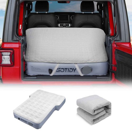 GOTIDY Car Air Mattress with Bed Sheet, Car Air Mattress Back Seat SUV with Built in Pump, SUV Air Mattress Car Bed Camping for Jeep JK JL JKU JLU Unlimited 4 Door, 10inch Ultra Thick