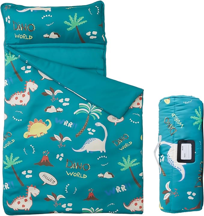MORAIS Toddler Nap Mat with Pillow and Blanket, 52" x 20" Lightweight and Soft Nap Mat for Preschool, Daycare, Travel Slee...
