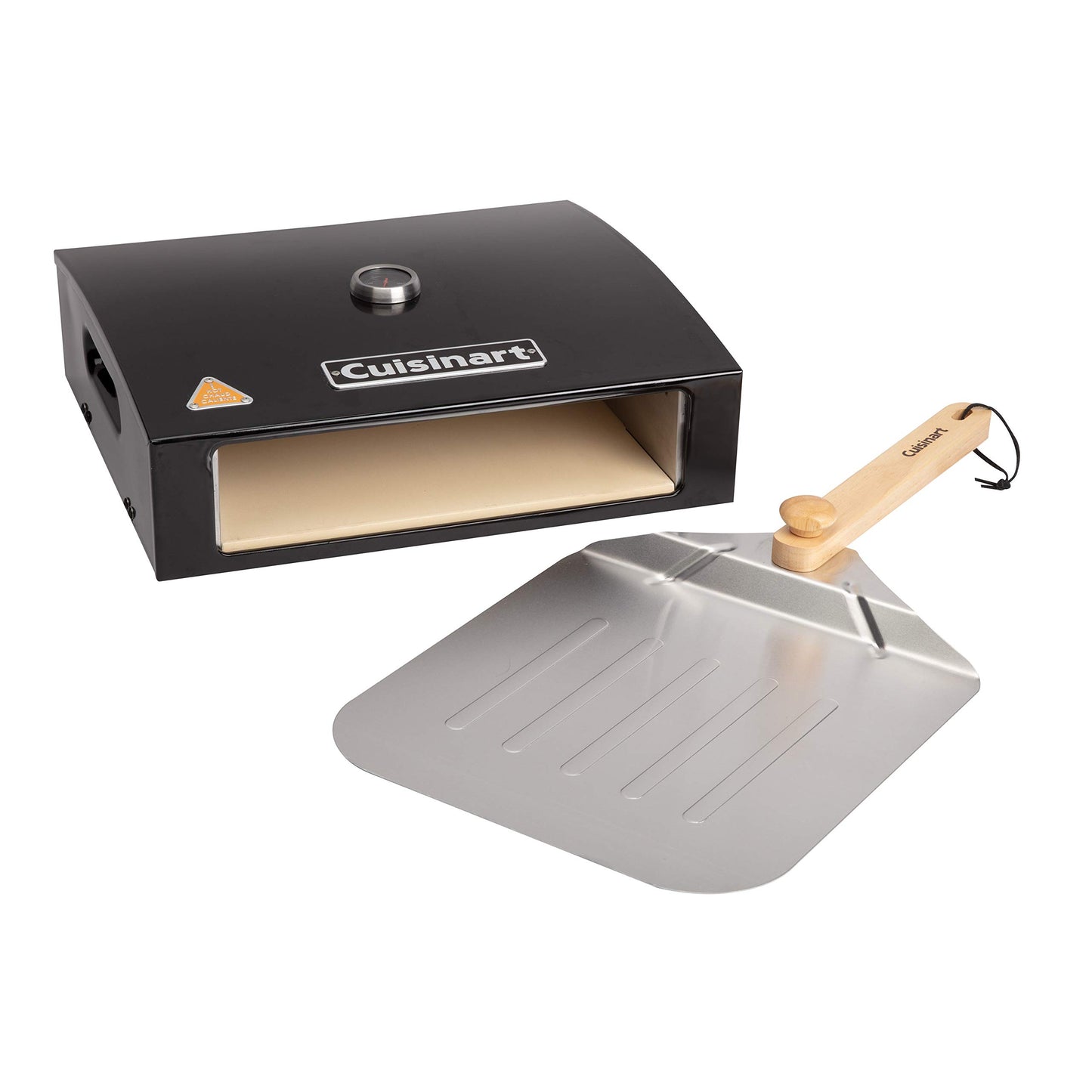 Cuisinart Grill Top Pizza Oven Kit, Portable Make Your Own Pie Set With Pizza Peel and Cordierite Stone, Baking Oven for Backyard Homemade Pizzas, Perfect Pie Accessory