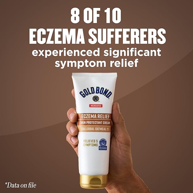 Gold Bond Medicated Eczema Relief Skin Protectant Cream, 8 oz., With 2% Colloidal Oatmeal