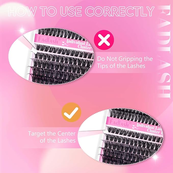 Lash Clusters Fluffy 60D+80D 10-18mm Mixed Tray Thick Eyelash Clusters C Curl Individual Lashes 259pcs Eyelash Extension Clusters Wispy Soft DIY Lash Extensions (60D+80D-0.07-C,10-18mm)