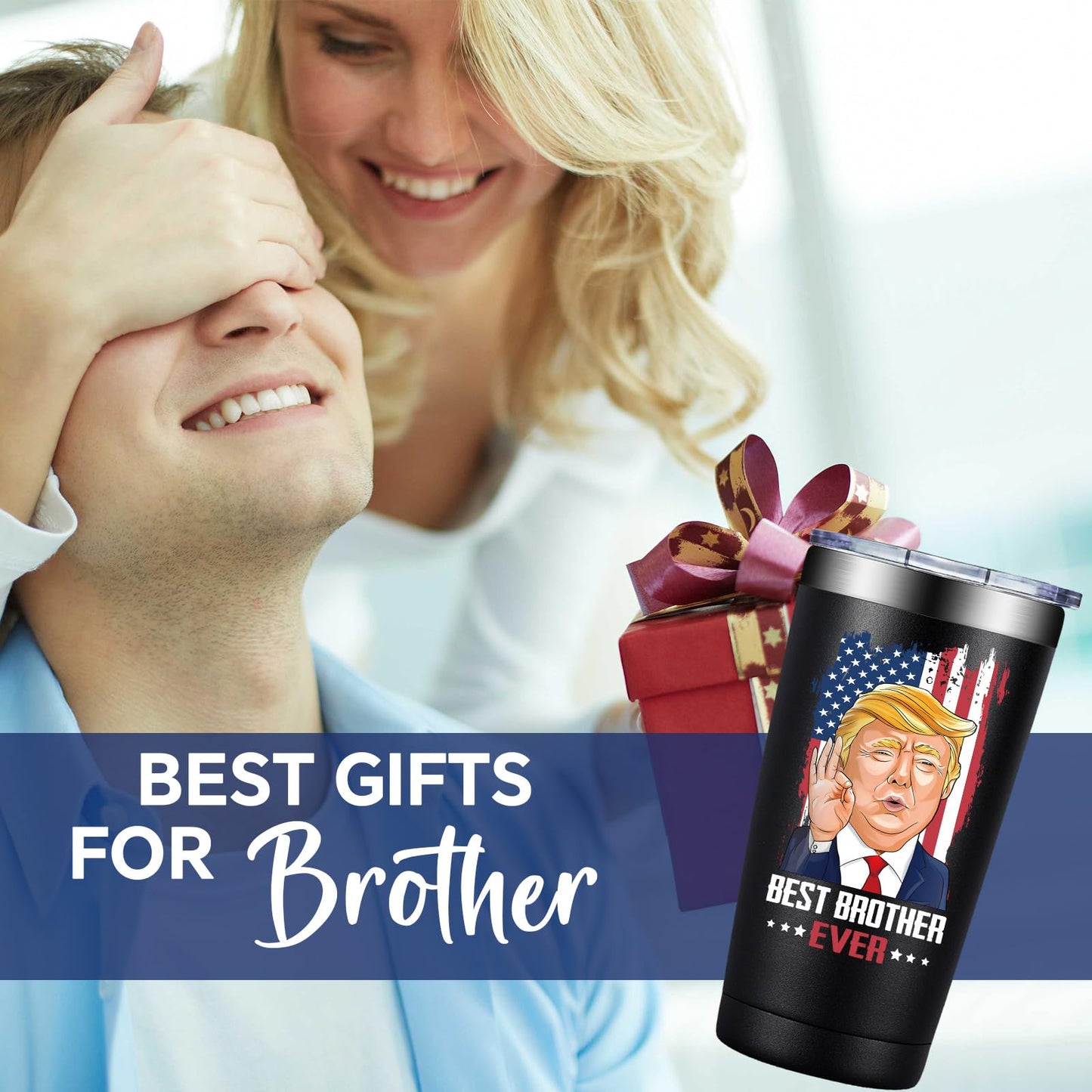 Grifarny Brother Gifts from Sister - Christmas, Fathers Day, Birthday Gifts for Adult Brothers - You Are a Really Really Great Brother Tumbler Cup 20oz