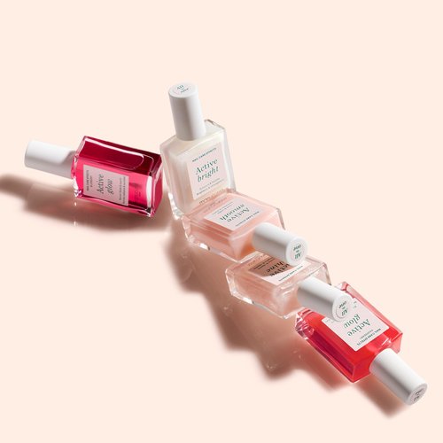 Manucurist Rainbow Active™ Full Range 5-Pack Gift Set - Nail Care & Polish Set - No Lamp - 5 Treatment Nail Polish : Glow Raspberry, Glow Blueberry, Shine, Smooth, Bright - Christmas Gifts for Women