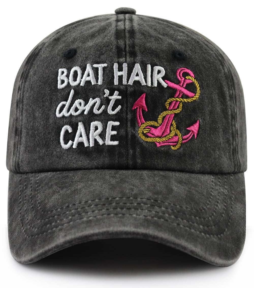 VIPCapz Boat Hats for Women Men, Funny Boat Captain Hat, Boating Accessories Sailing Baseball Cap, Thanksgiving Birthday Gifts for Dad Mom Sailor Boater Owner