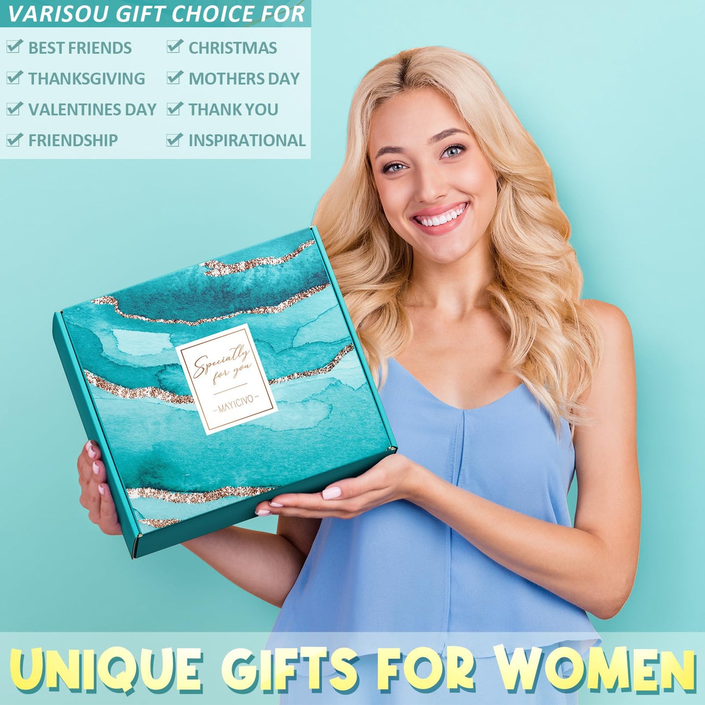 Best Friend Birthday Gifts for Women, Friendship Gifts for Women Friends Female Funny Sister Gifts from Sister Mothers Day Gifts Basket for Mom Friends Female Bestie Soul Sister BFF w/ Canvas Tote Bag