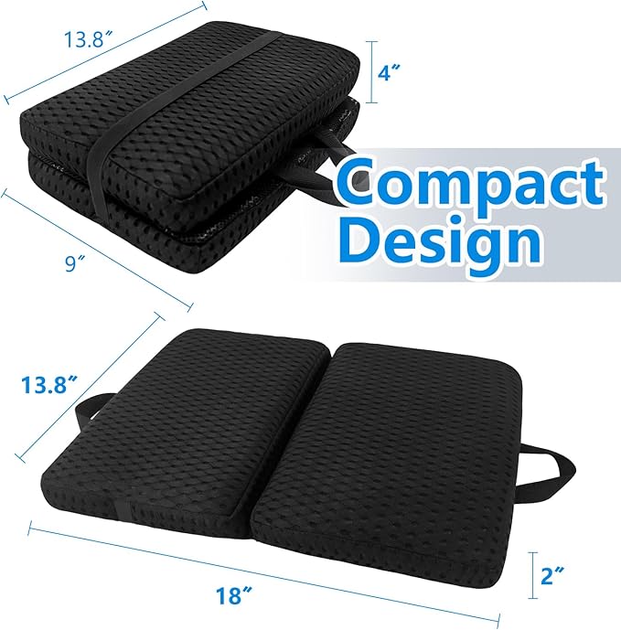 Esme L&H Portable Seat Cushion, Breathable 3D Fabric Foldable Seat Cushion for Stadium Bleachers/Airplane Travel; Soft, Thick & Ligheweight; Versatile Cushions for Bleachers, Flights, Camping, Office