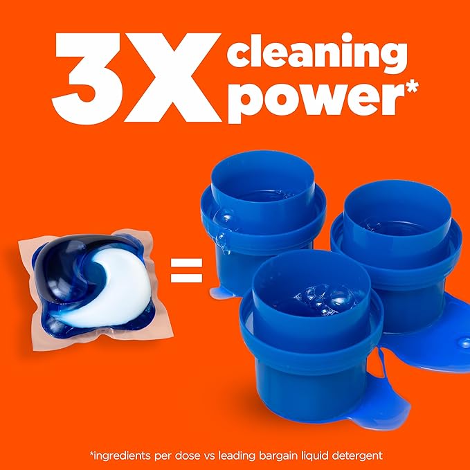 Tide PODS laundry detergent pacs, 3-in-1 Stain Remover, Odor Fighter, Color Protector, 112 Count, HE compatible, Spring Meadow Scent