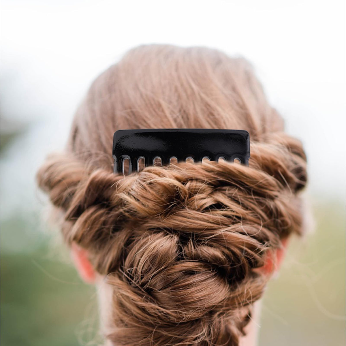 4pcs French Side Comb, Black Small French Slide Hair Comb Decorative Bun Hold Clips Strong Hair Styling Accessories for Girls &