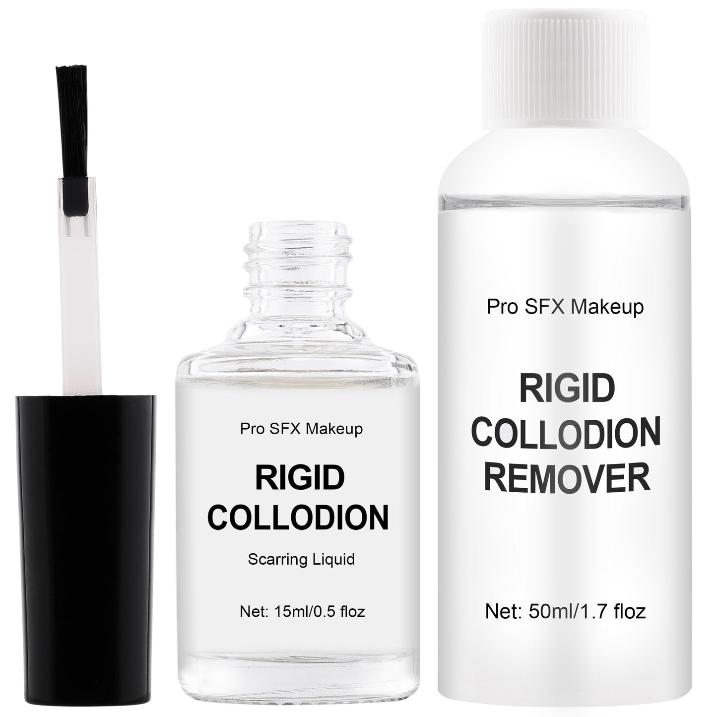 DALVGFN Rigid Collodion Special Effects SFX Makeup Combo Kit, Scarring Liquid & Remover, Realistic Scar Makeup For Halloween Cos