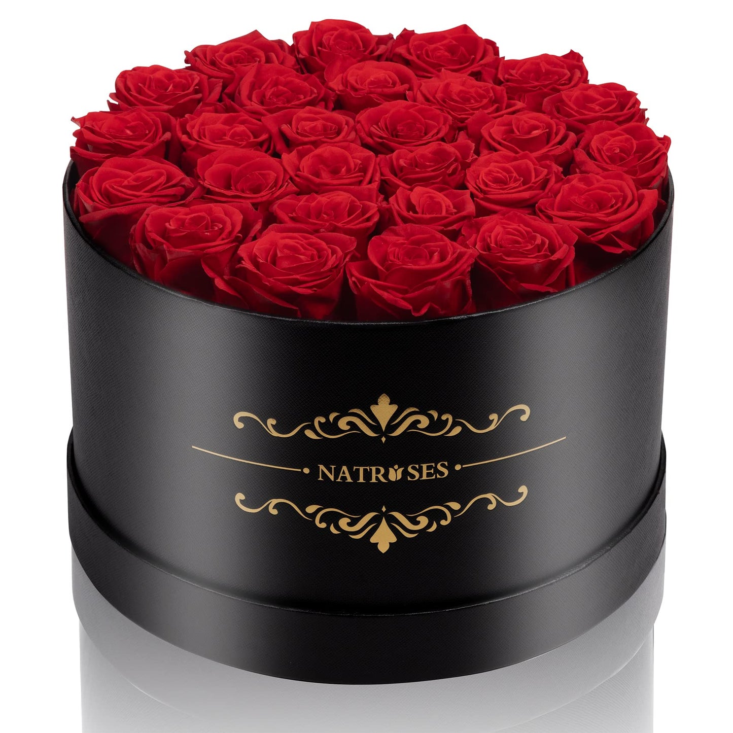 NATROSES 27 Piece Forever Preserved Roses in a Box, Preserved Flowers for Delivery Birthday, Flowers Gifts for Mothers Day, Red
