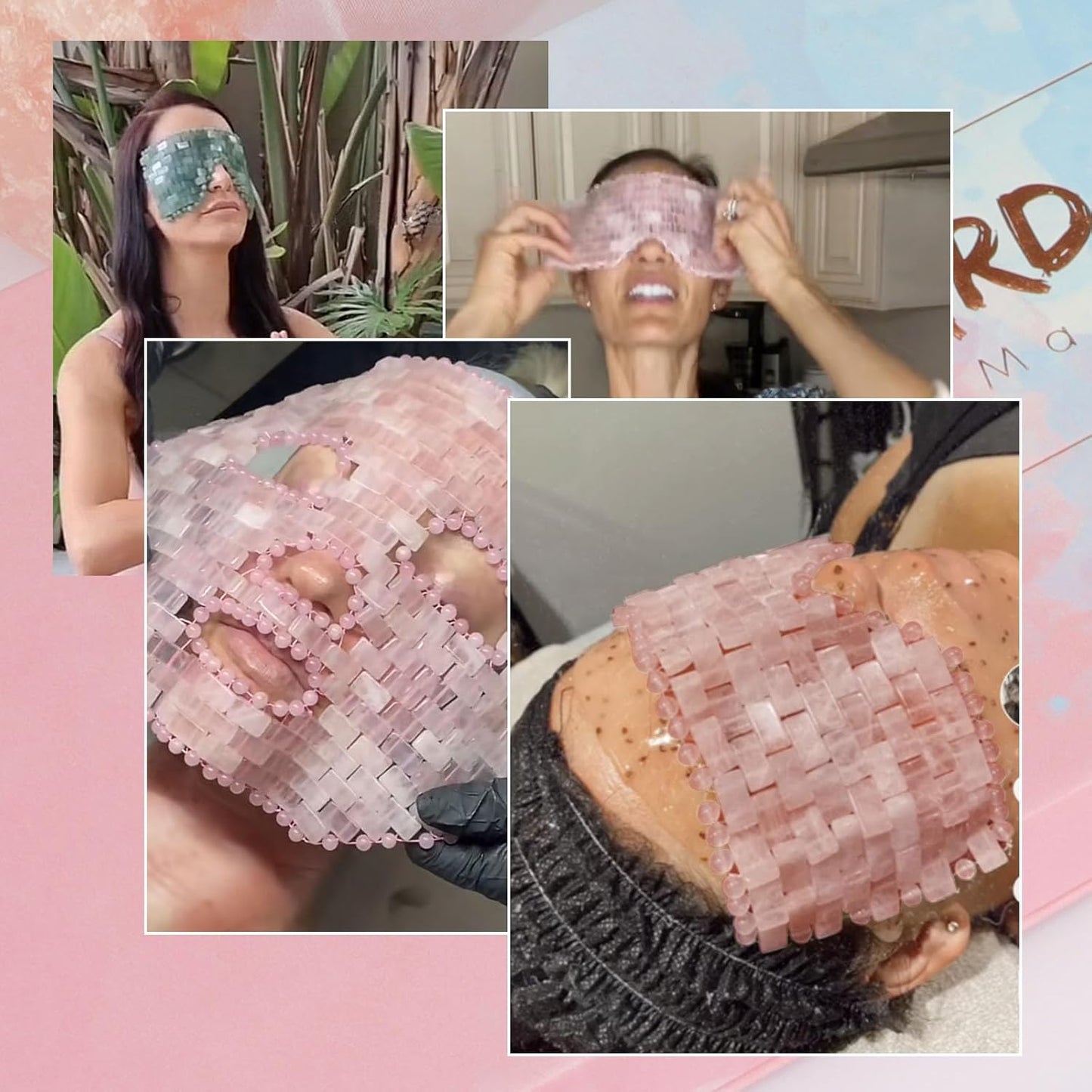 Jade Eye Mask Reusable Jade Mask 100% All Natural Adventurine Jade Eliminate Wrinkles, Puffiness, & Migraine Relief Mask