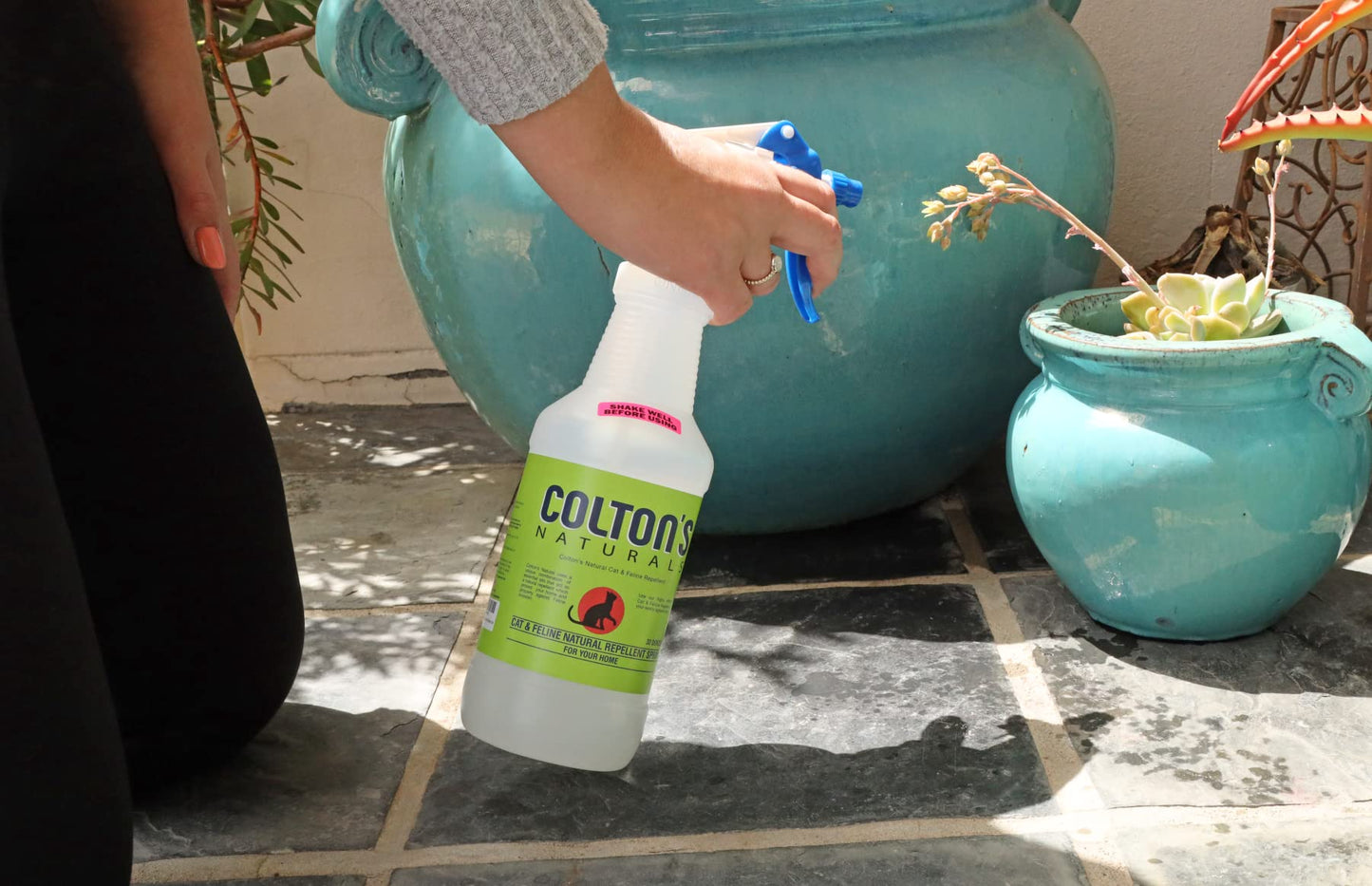 Cat Repellent Outdoor Spray Indoor (32 OZ) 100% Organic & Natural Yard Furniture Repellant