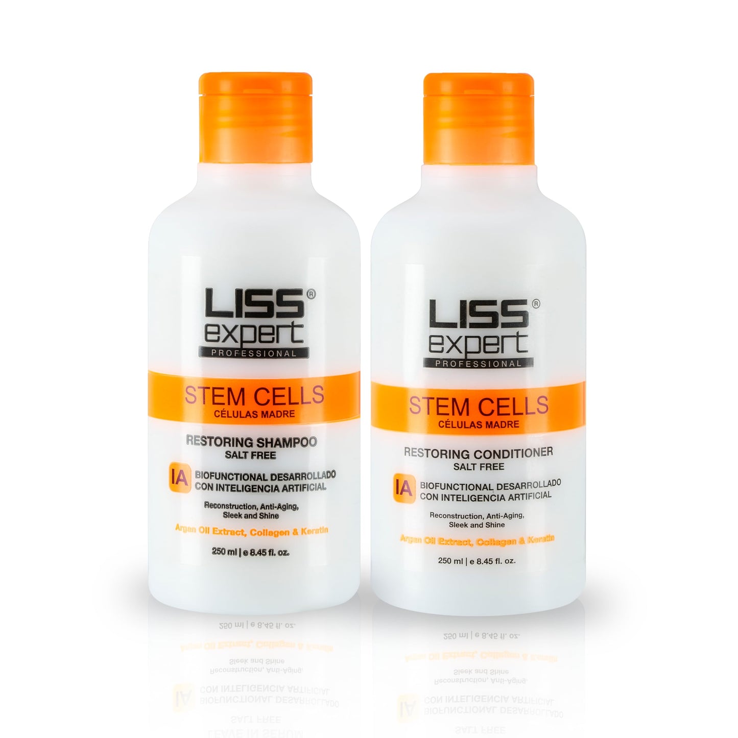 Liss Expert Stem Cells Restoring Hair Care Set, Shampoo and Conditioner with Argan Oil, 8.45 oz Each