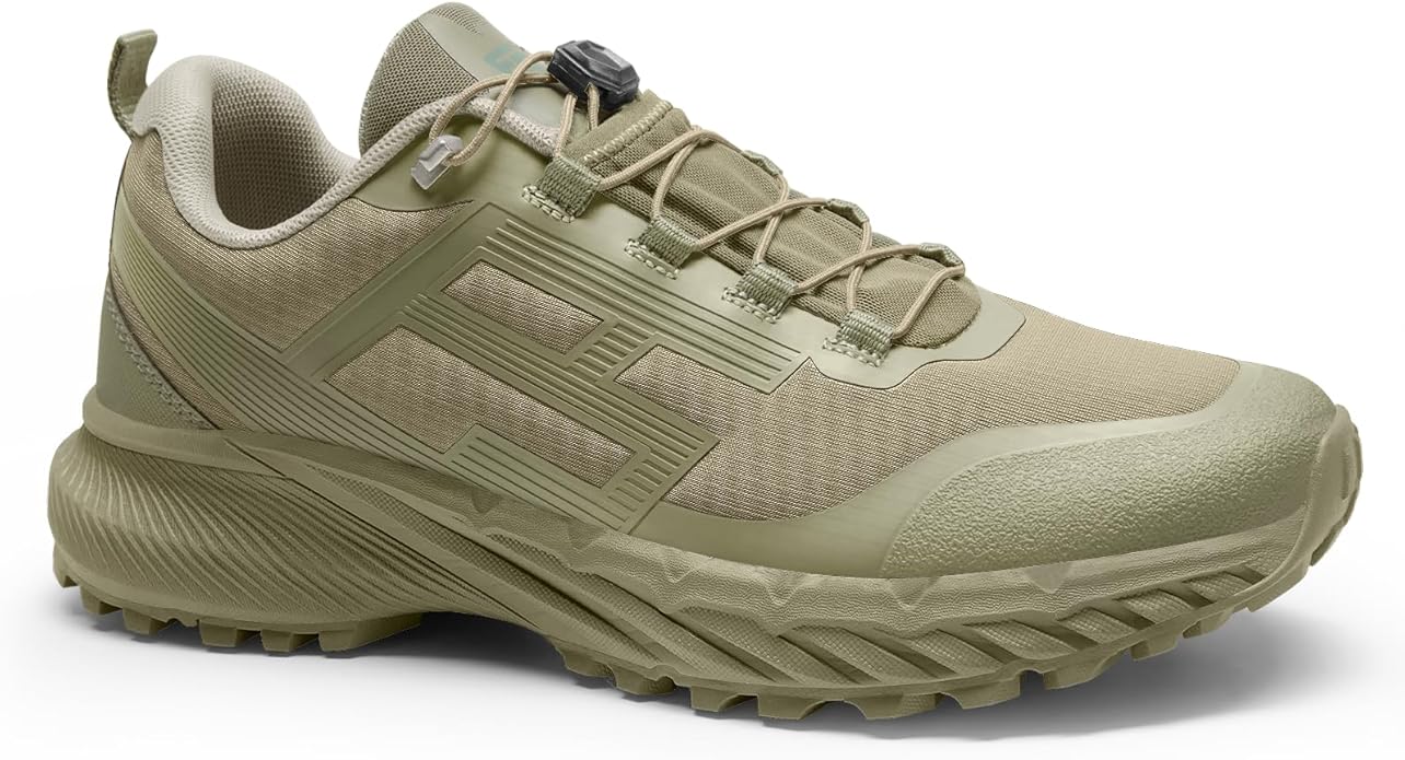 FREE SOLDIER Men's Trail Running Hiking Tactical Shoes - Breathable Lightweight Non-Slip Outdoor Sneakers for Walking Gym ...