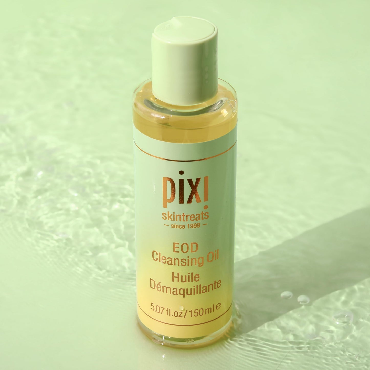 Pixi Beauty EOD Cleansing Oil,Plant-based Makeup & Sunscreen Remover, Argan Oil & Soybean Oil Nourishing and Hydrating 5.07 fl.o