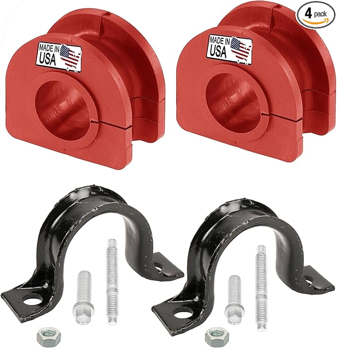 Suspension Dudes PAIR Front Sway Bar CODE RED Bushing Kit FITS Avalanche, Suburban, Escalade, Savana, Sierra, Silverado, T...