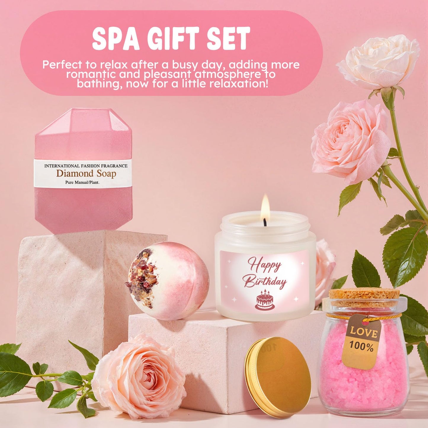 Birthday Gifts for Women, Self Care Gifts Happy Birthday Gifts for Women Relaxing Spa Gift Basket Not A Day Over Birthday Gift Ideas for Woman Happy Birthday Gift for Her, Mom, Wife, Sister, Friend