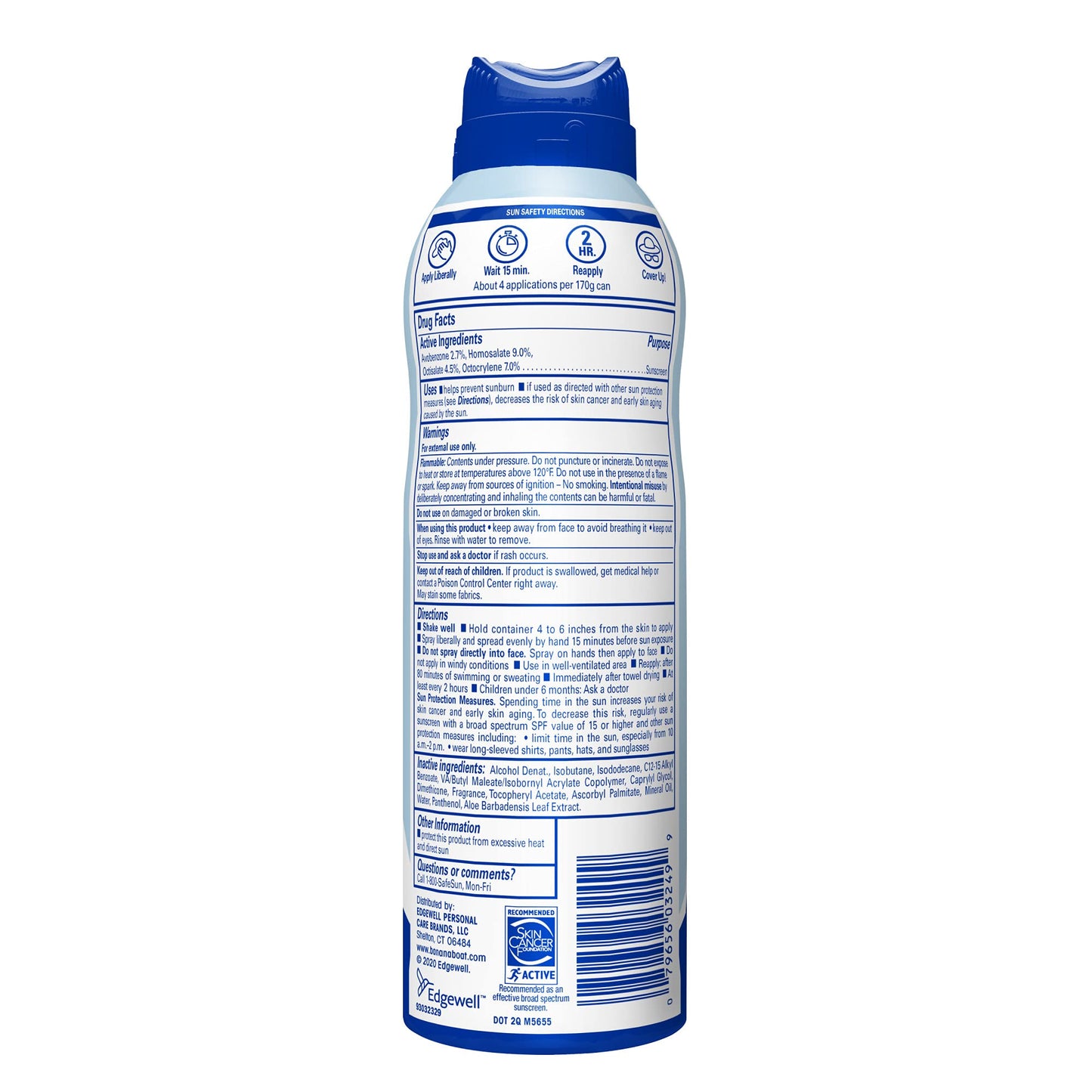 Banana Boat Spf#50+ Light As Air 6 Ounce Spray