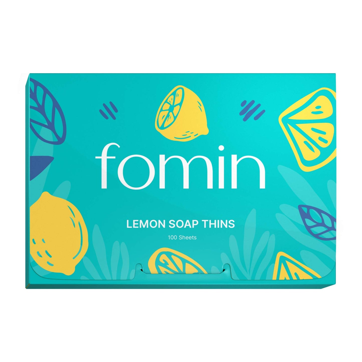 FOMIN - Antibacterial Paper Soap Sheets for Hand Washing - (100 Sheets) Lemon Portable Travel Soap Sheets, Dissolvable Camping M