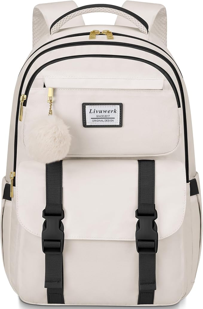 FIUAIE School Backpack for Teen Girls Bookbag: 15.6 inch Cute College Backpacks for Women Laptop Back Pack Stylish Teens B...