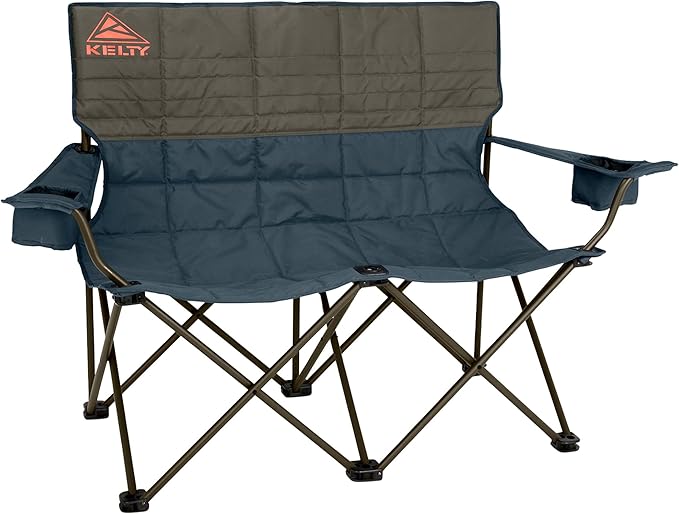 Kelty Loveseat Oversized 2-Person Heavy Duty Folding Camp Chair, Double Seat for Soccer Games, Tailgating, Beach Days (Reg...