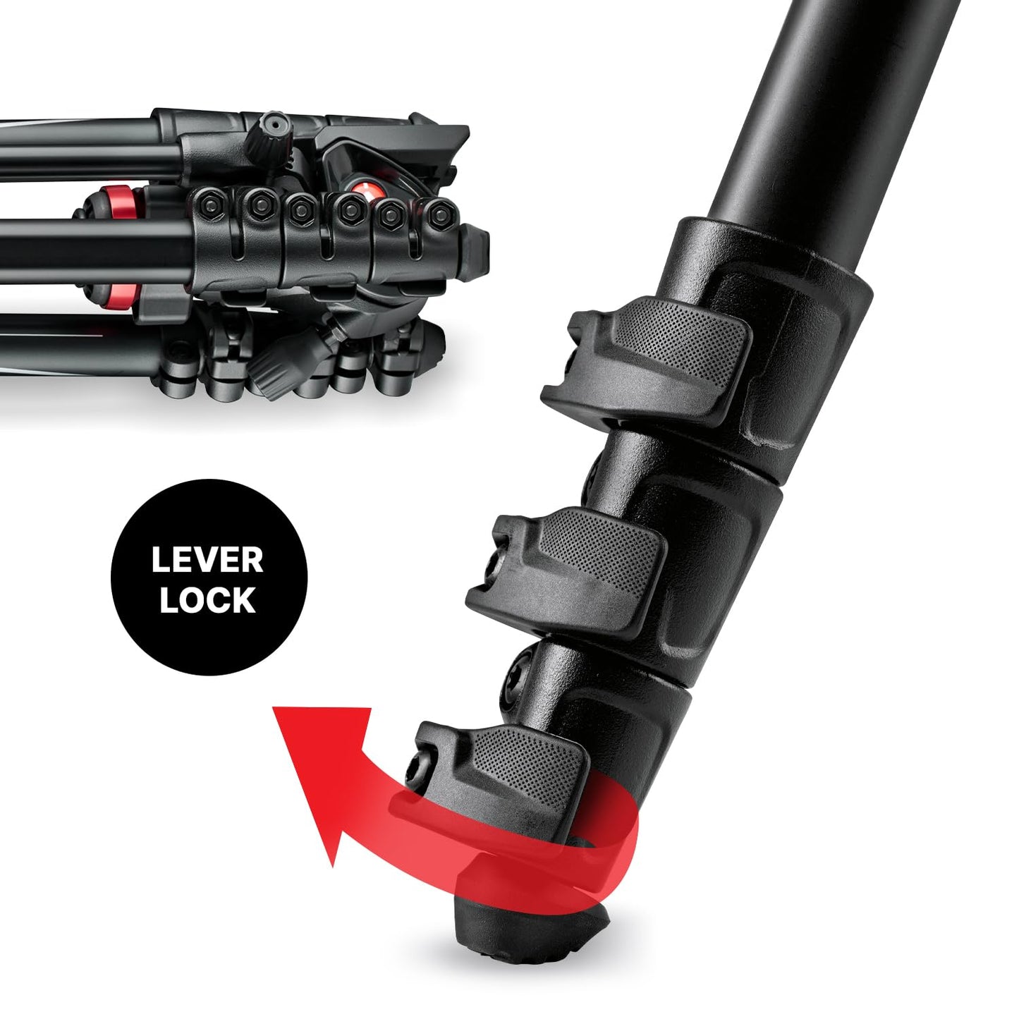 Manfrotto Befree Live, Travel Video Tripod with Video Camera Head and Lever Closure, Aluminum Tripod for DSLR, Mirrorless, Reflex Cameras and Video Cameras, Camera and Video Accessories
