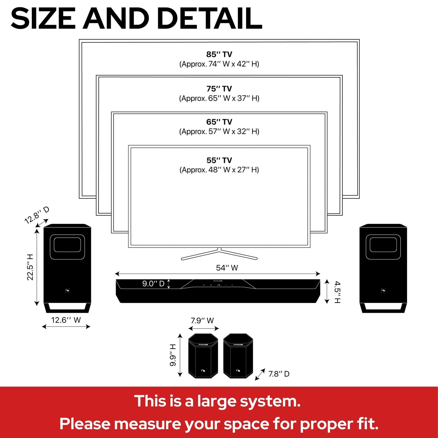 Nakamichi Shockwafe Wireless 11.2.6 Ch Soundbar System w Dolby Atmos/DTS:X, Upgraded Dual 10" Subs, Bipolar Surrounds, 6 Discrete Height Channels, 2300 Watts Max Output