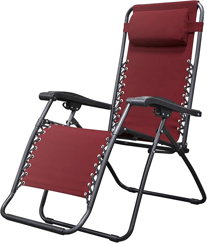 Caravan Sports Zero Gravity Outdoor Portable Folding Camping Lawn Deck Patio Pool Recliner Lounge Chair for Adults, Adjust...