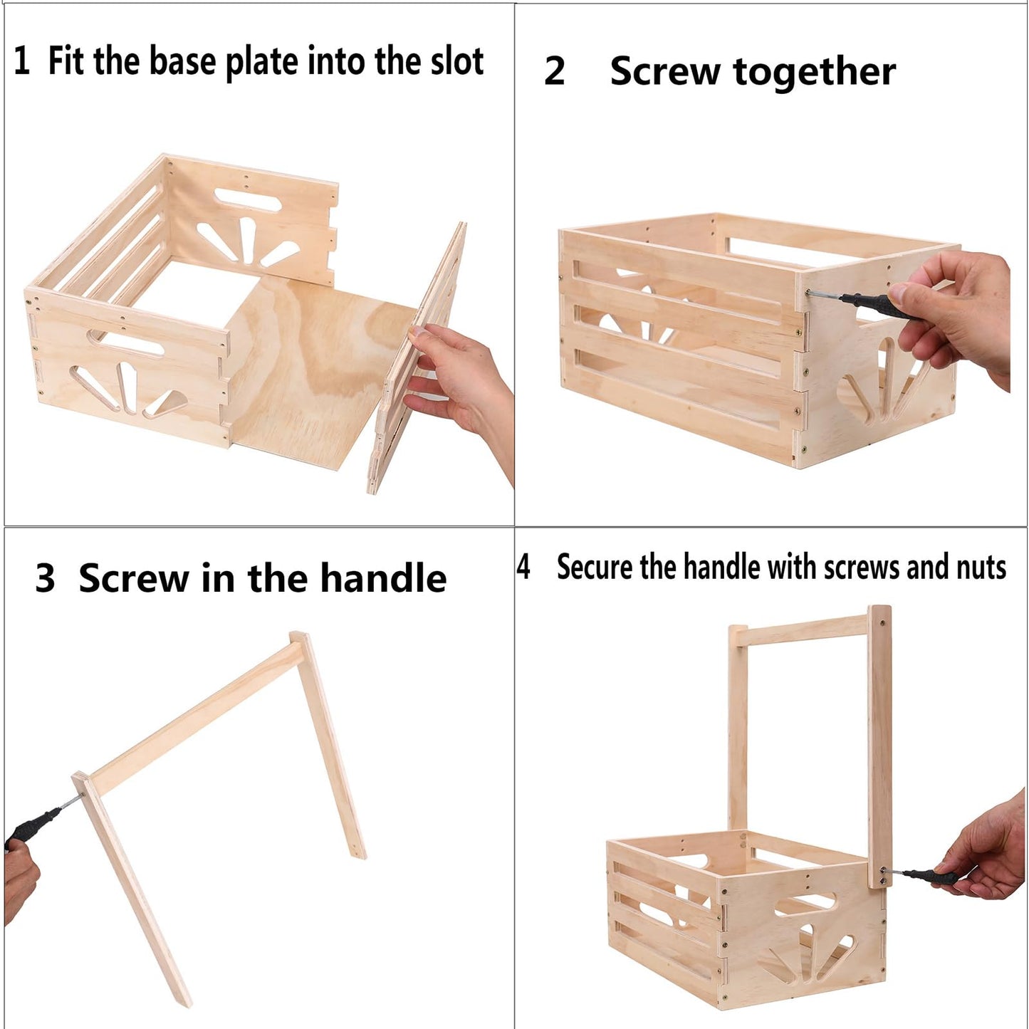 guilai Wooden Baby Shower Crate Closet , Baby Storage nursery Crate Hamper with Handle, Basket for Baby nursery-Excluding hangers