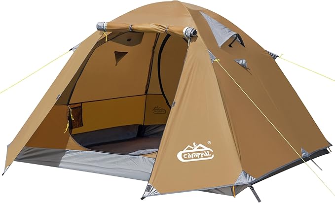 2-3 Person Backpacking Tent with Double Door 2 Vestibule, Waterproof Windproof Lightweight Easy Set Up 3 Season 2 Man Two ...
