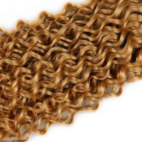 22 24 26 Inch Honey Blonde Bundles Color #27 Kinky Curly Human Hair Bundles Brazilian Honey Blonde Kinky Curly Bundles Human Hair Color #27 Bundles Hair Extensions