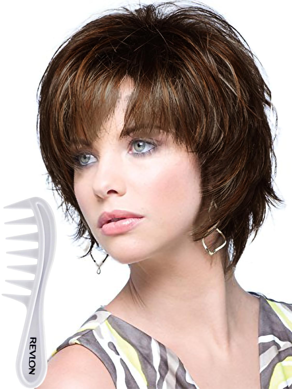 Noriko Sky Synthetic Wig by Rene of Paris and Wig Lift Comb - Coffee Latte-R - Bundle 2 Items