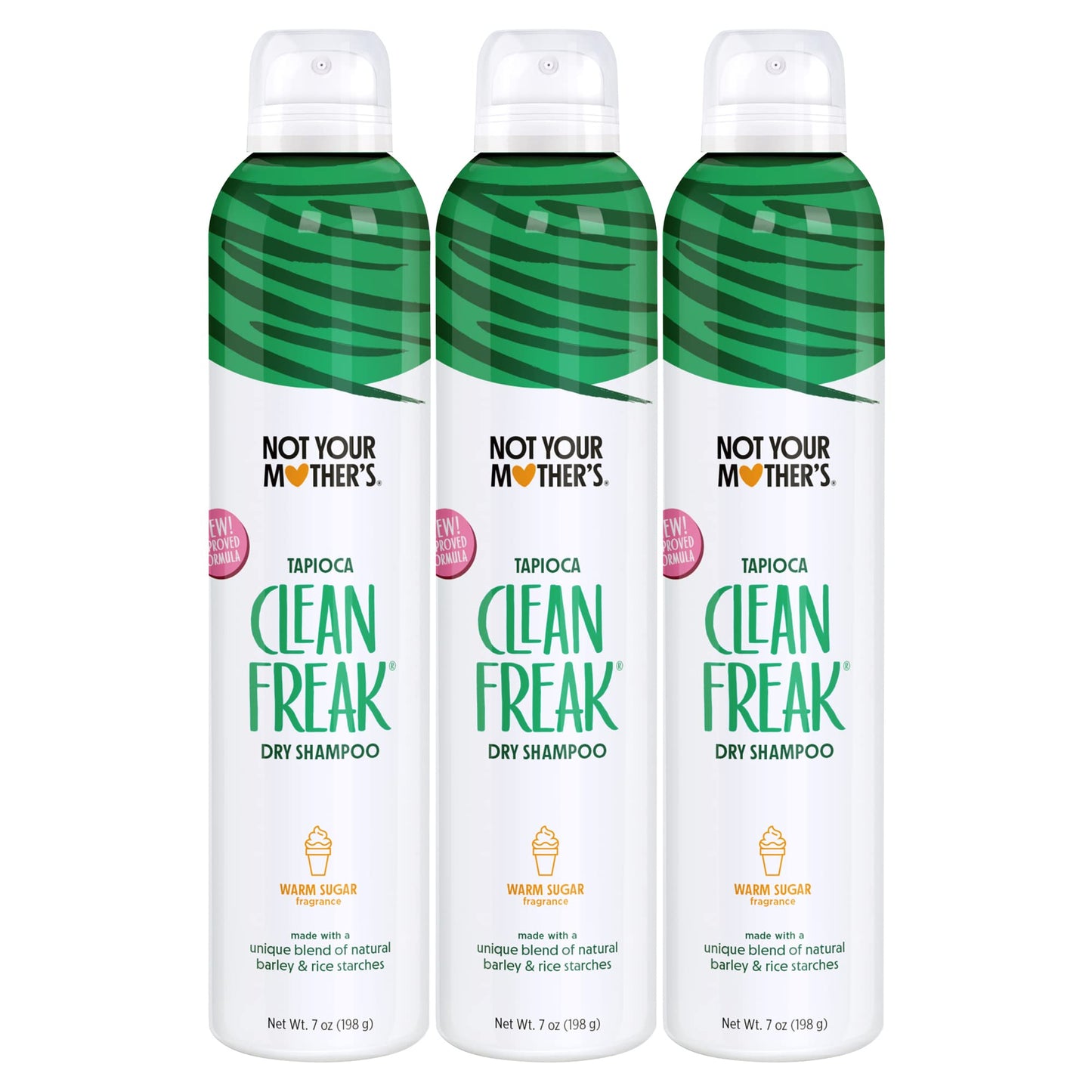Not Your Mother's Clean Freak Tapioca Dry Shampoo (3-Pack) - 7 oz - Refreshing Dry Shampoo Instantly Absorbs Oil - Hair Essentia
