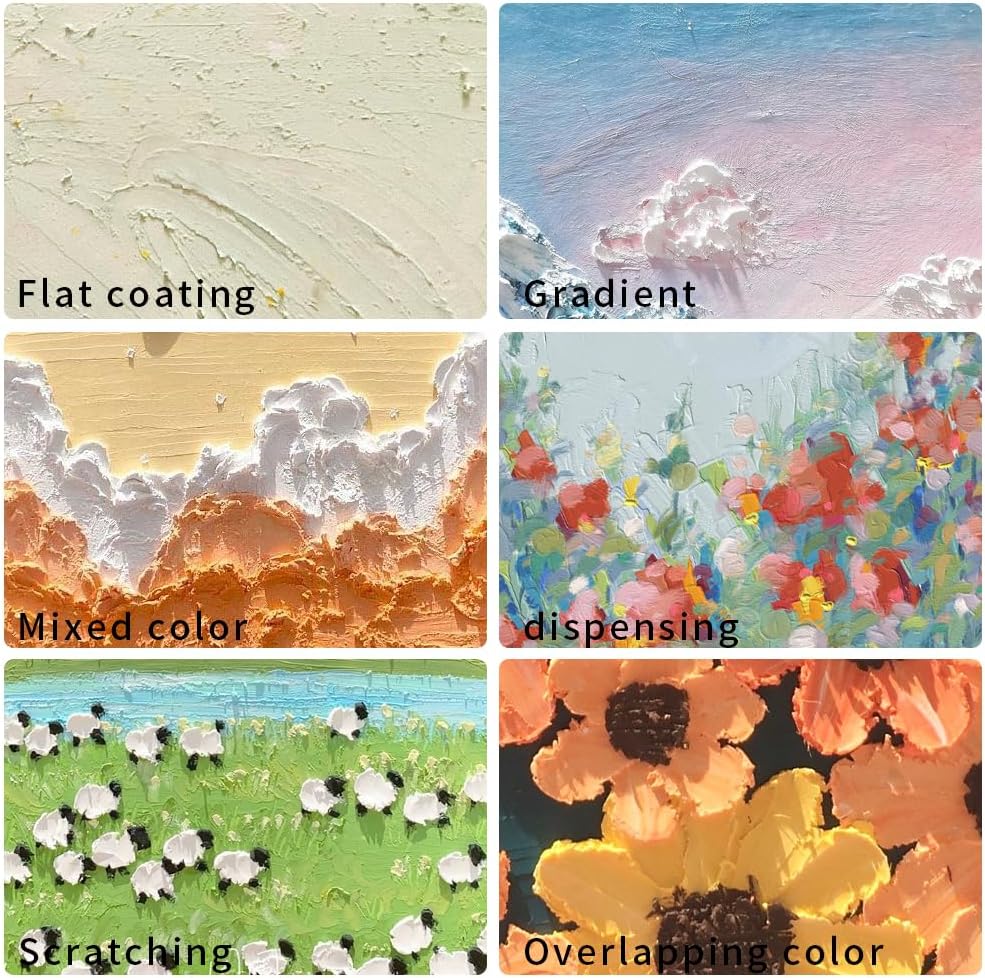 Mifuner Soft Oil Pastels Set (12 Sticks), Single Colors Heavy Oil Pastels Vibrant and Creamy,Pastel Art Supplies for Artists,Gallery Oil Painting Stick,Beginners,Adult Drawing White