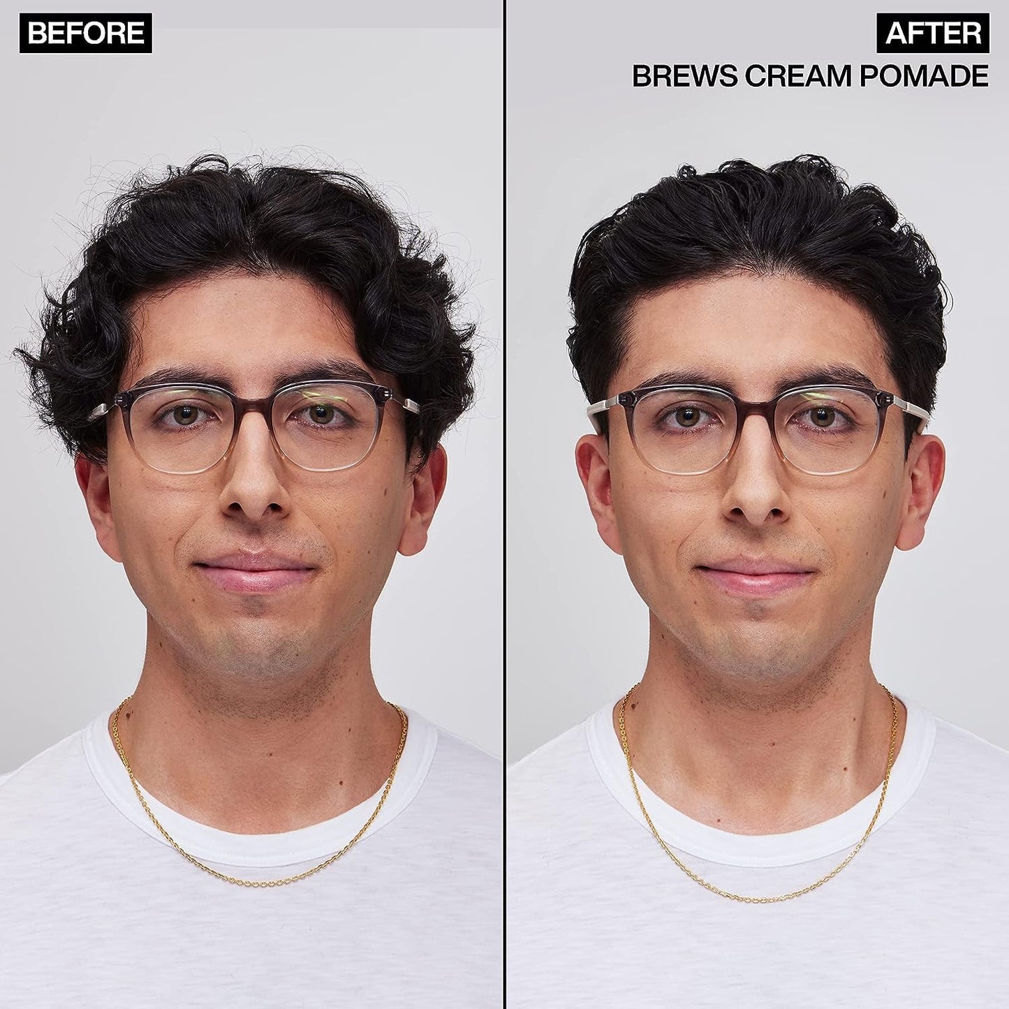 Redken Brews Cream Pomade For Men | Men's Hair Styling Pomade | Medium Hold | Natural, Smooth Finish With Low Shine | For All Me