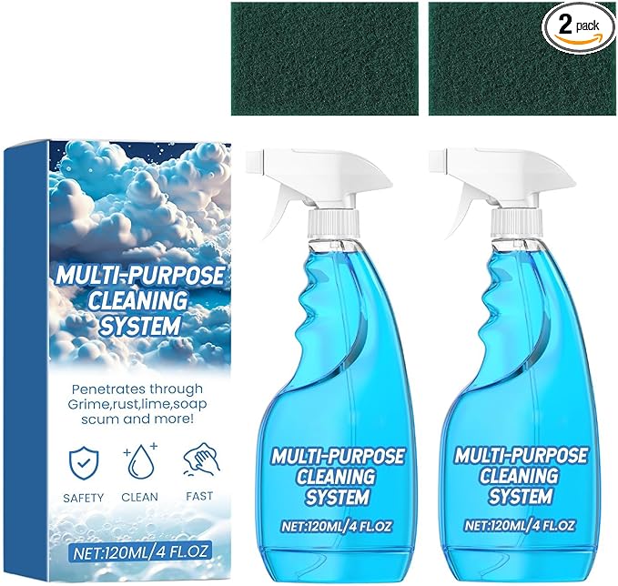 2PCS Splash Spray Oven Foam Cleaner, Stubborn Countertops Stain Remover, Multi-Purpose Cleaner For Kitchen Heavy Oil, 4Fl. Oz