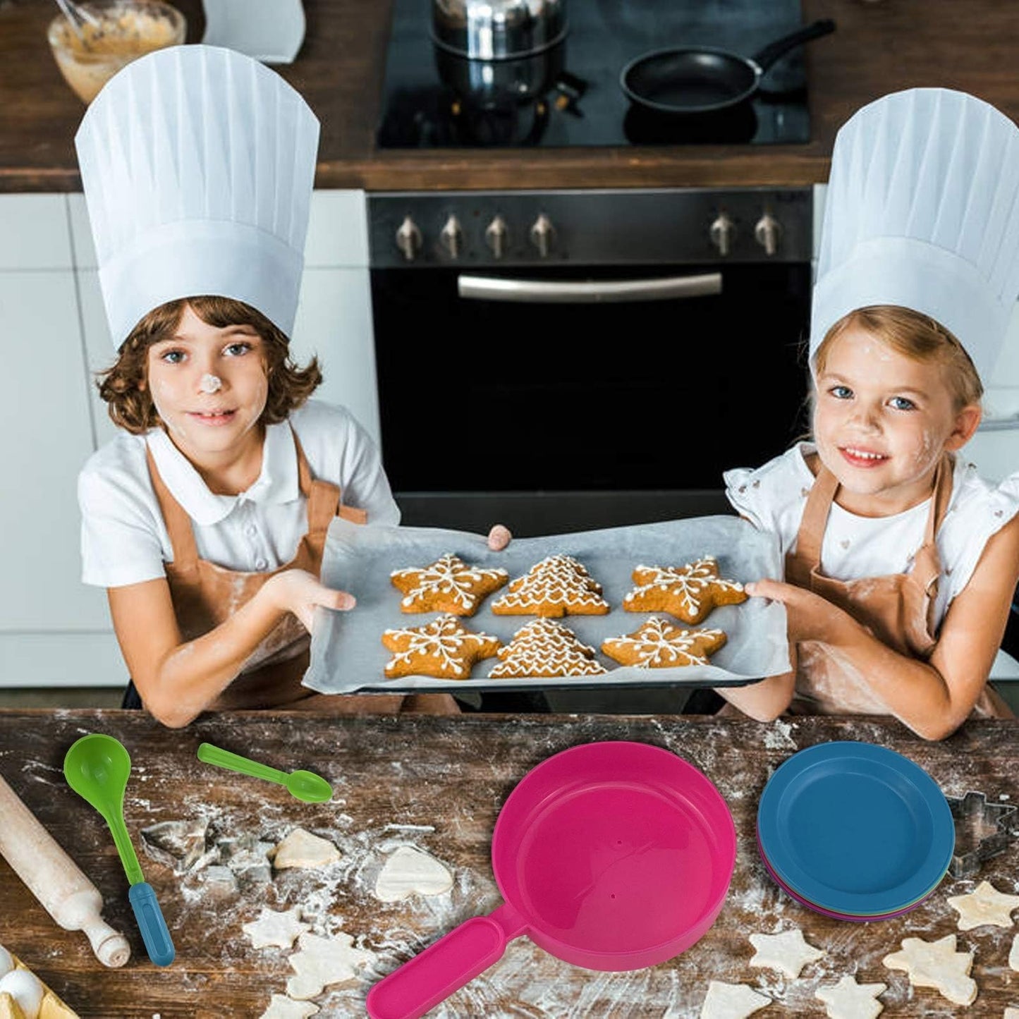 CACASO 27 Pieces Kids Super Durable Kitchen Toys Set,Play Kitchen Dishes for Kids,Pretend Play Children's Dish Toy,Wash and Dry Tableware Dish Rack with Drainer,Play Dishes for Kids Kitchen Playset