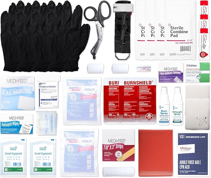 MFASCO First Aid Kit Refill Pack - Meets 2021 ANSI Standard, Class B Supplies, Heavyduty Medifirst Bandages, New Required ...