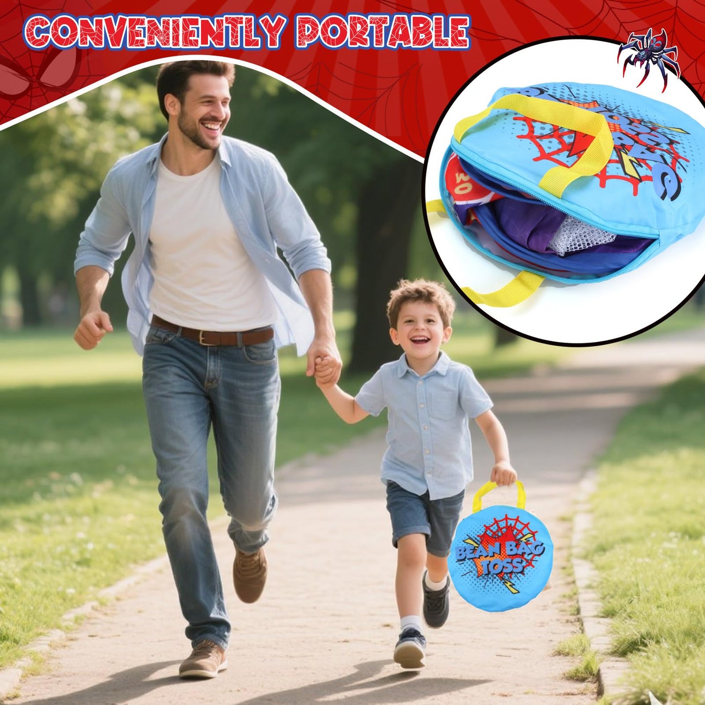 Aooess Bean Bag Toss Game for Kids: Cornhole for Kids, Outdoor Toys for Kids Ages 4-8 Tic Tac Toe Bean Bag Toss Toddler Toys Yard Games, Birthday Gift for Girls 3 4 5 6 7 8 Year Old