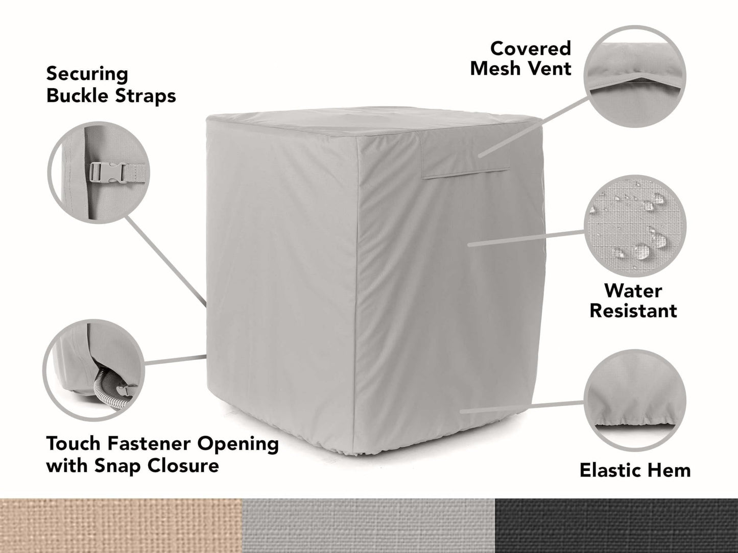 Covermates Air Conditioner Cover - Durable Weather-Resistant Protection For Outdoor Units, Ultima 600D Polyester, 24W X 24D X 22