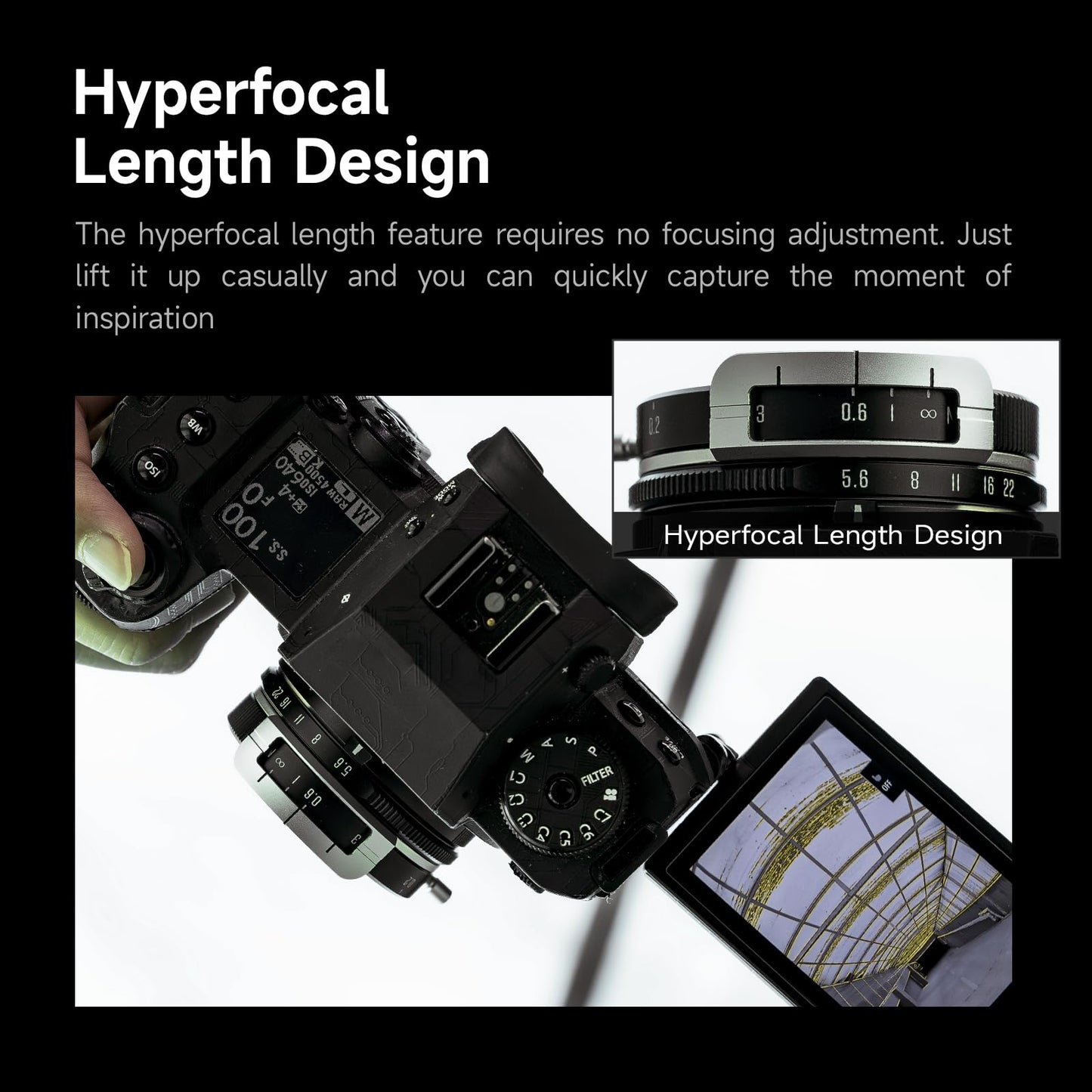 Brightin Star 10mm F5.6 Pro Fisheye Lens for Canon RF Mount, 175° Ultra-Wide Angle Manual Focus Prime APS-C Mirrorless Cameras Lens Fit for EOS RP, R, R5, R7, R6, R3, R10