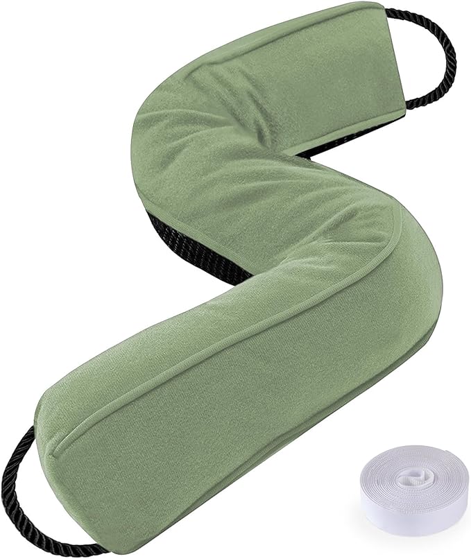 Sunolga Door Draft Stopper Blocks Hot and Cold Air with Removable Washable Cover for Bottom of Door, All-Season Seal for Noise, Wind, Door Sweep for Gaps Up to 3", Home Essentials, 38", Light Green