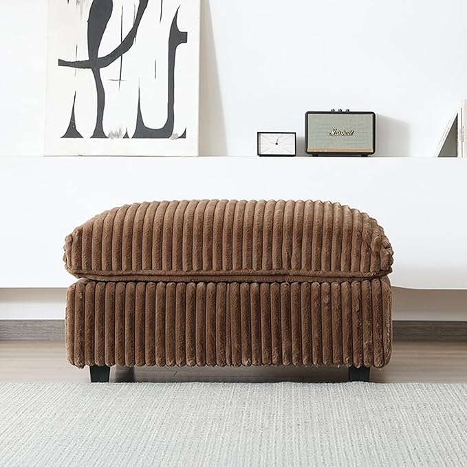 WJShome Cloud Modular Sectional Sofa, Plush Sofas for Living Room,39.37inch Ottoman,Brown