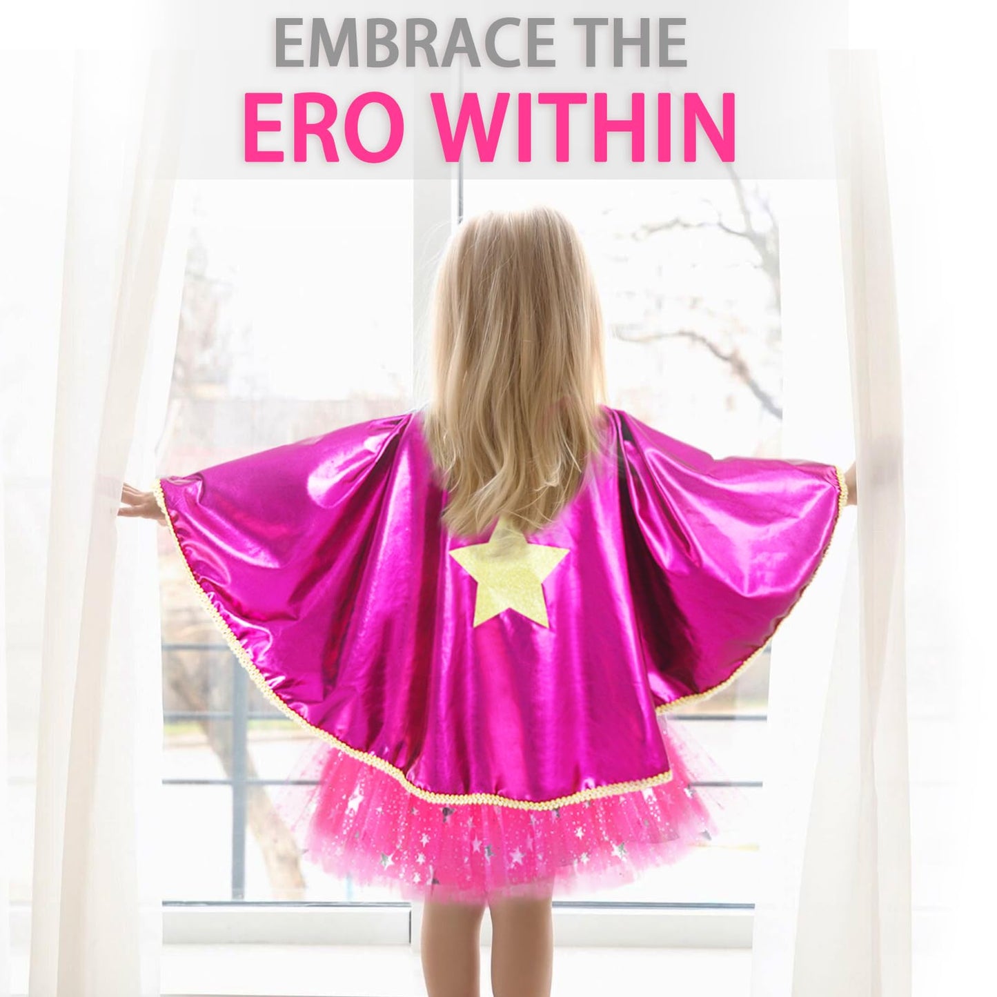 iROLEWIN Kids-Superhero-Cape and Mask TuTu for Girls Super Hero Costume as Toddler Dress-Up Clothes School Play Party Gifts