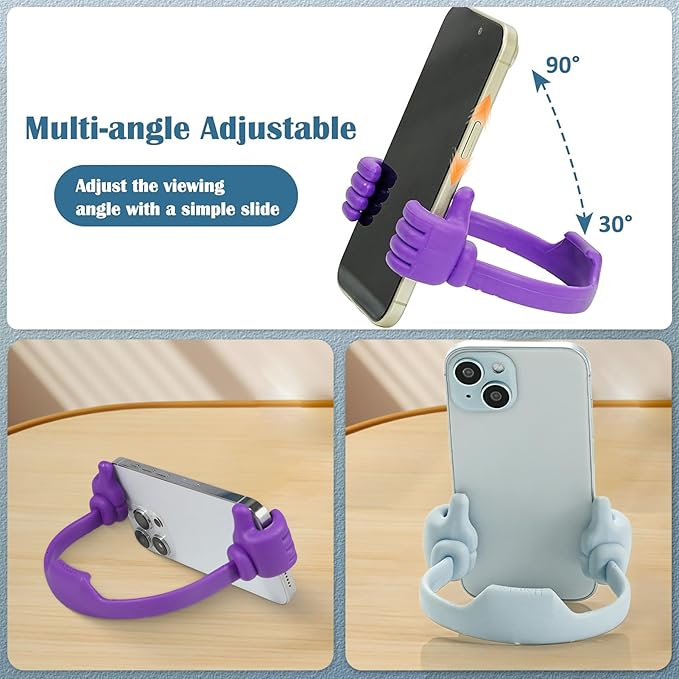 Honsky Cell Phone Stand Holder, Thumbs Up Lazy Phone Stand, Universal Adjustable Flexible, Cute Perfect Stocking Stuffers Gifts for Teen Girls, Compatible with Cell Phones & Tablets,Light Green